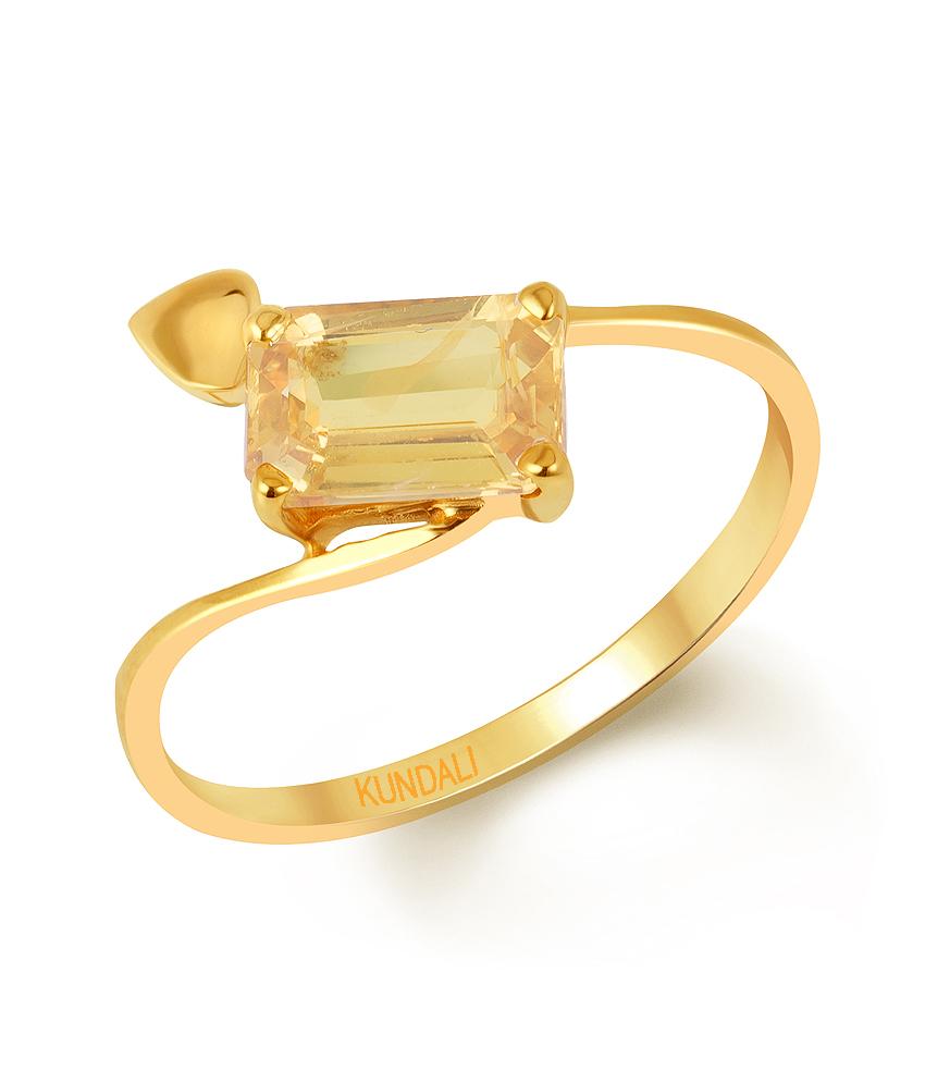 Yellow sapphire sales ladies ring