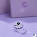 Affinity Blue Sapphire (Neelam) silver ring (Copy)