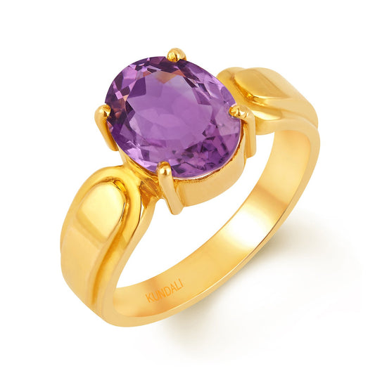 Timeless Amethyst (Jamuniya) gold ring 2