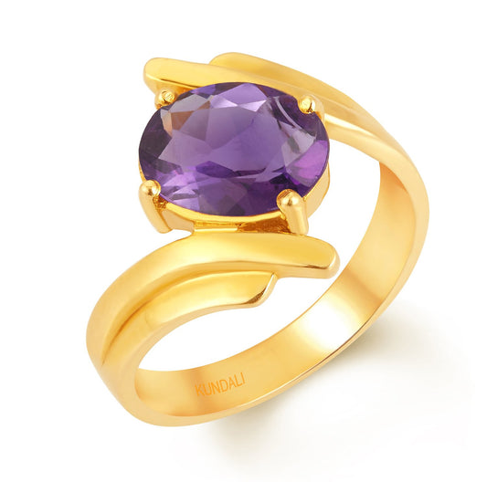 Vibrance Amethyst (Jamuniya) gold ring 1