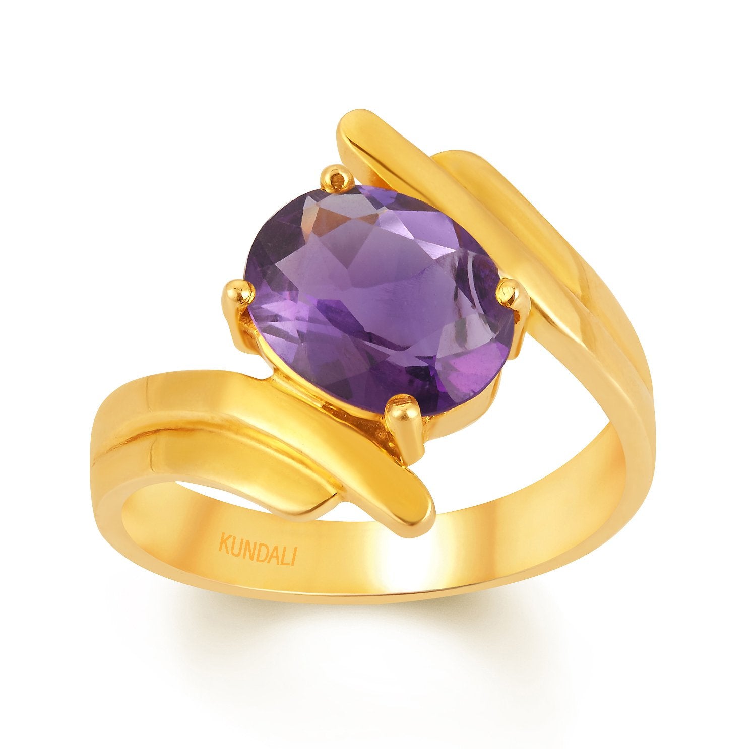 Vibrance Amethyst (Jamuniya) gold ring 2