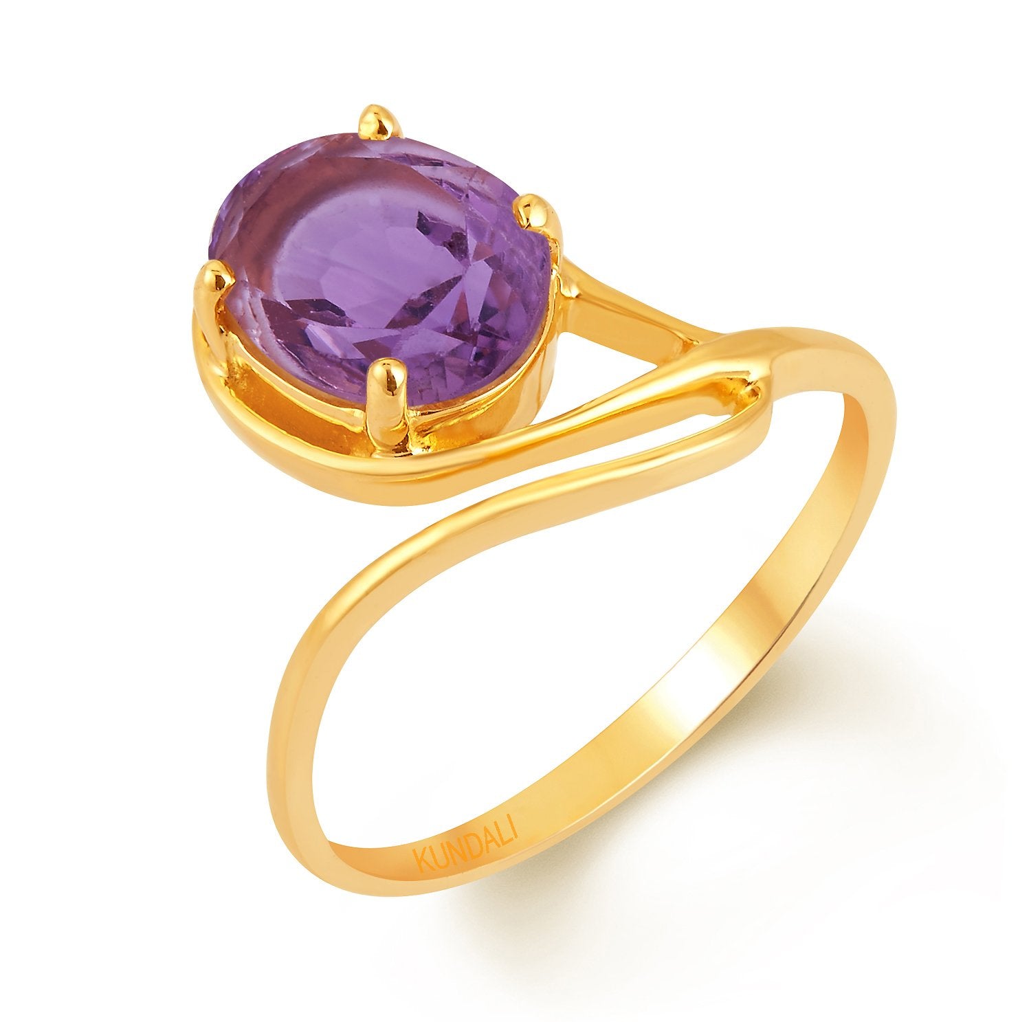 Luna Amethyst (Jamuniya) gold ring 1