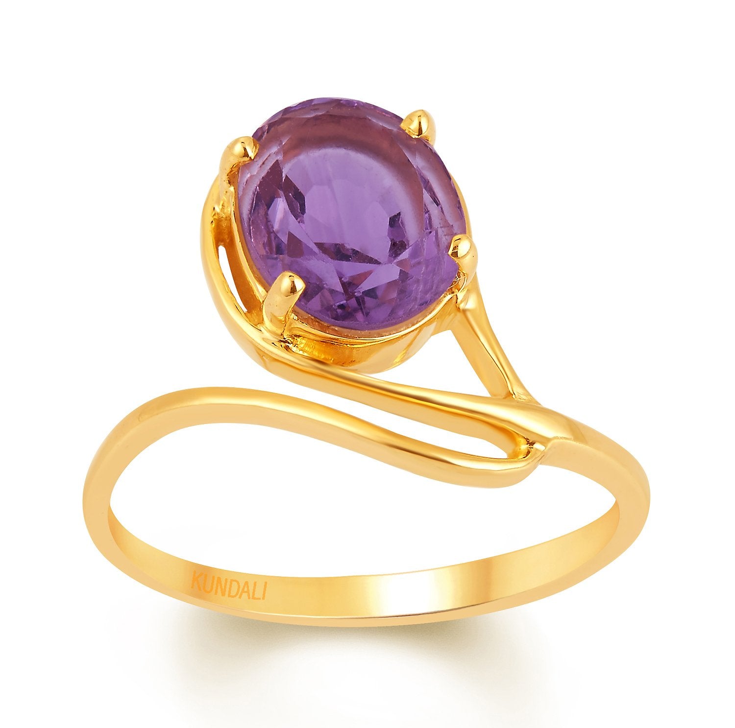 Luna Amethyst (Jamuniya) gold ring 2