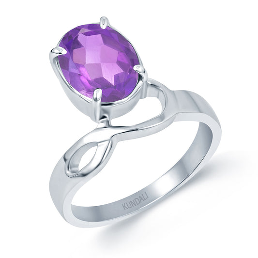 Chic Amethyst (Jamuniya) silver ring 1