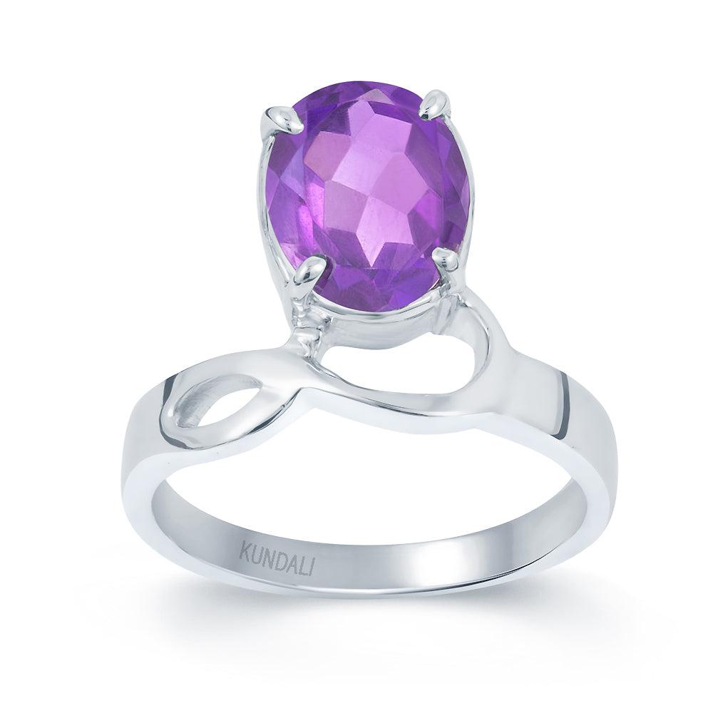 Chic Amethyst (Jamuniya) silver ring 2