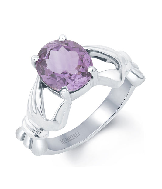 Trust Amethyst (Jamuniya) silver ring 1