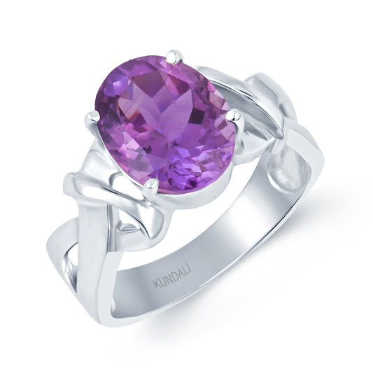 Marvel Amethyst (Jamuniya) silver ring 1