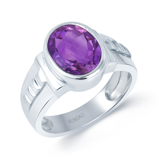 Luxe Amethyst (Jamuniya) silver ring 1