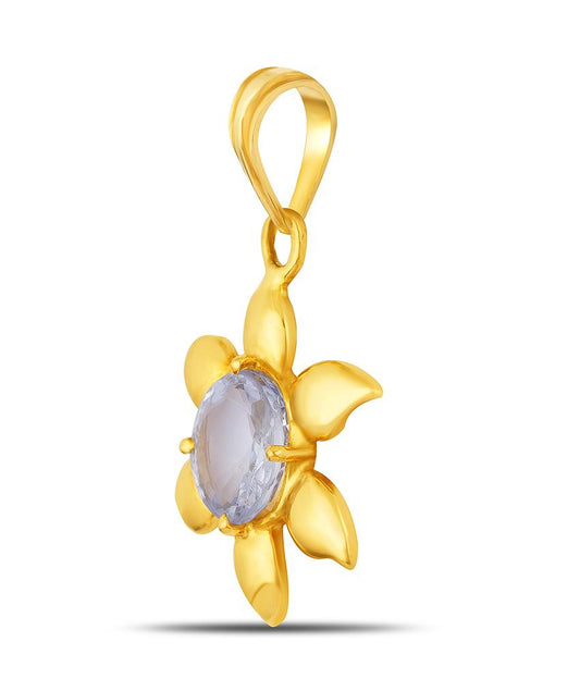 Sunflower Amethyst (Jamuniya) gold pendant 2

