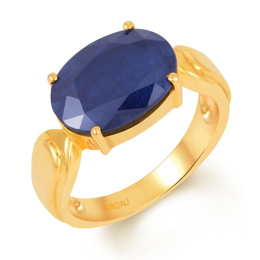 Timeless Blue Sapphire (Neelam) gold ring 1