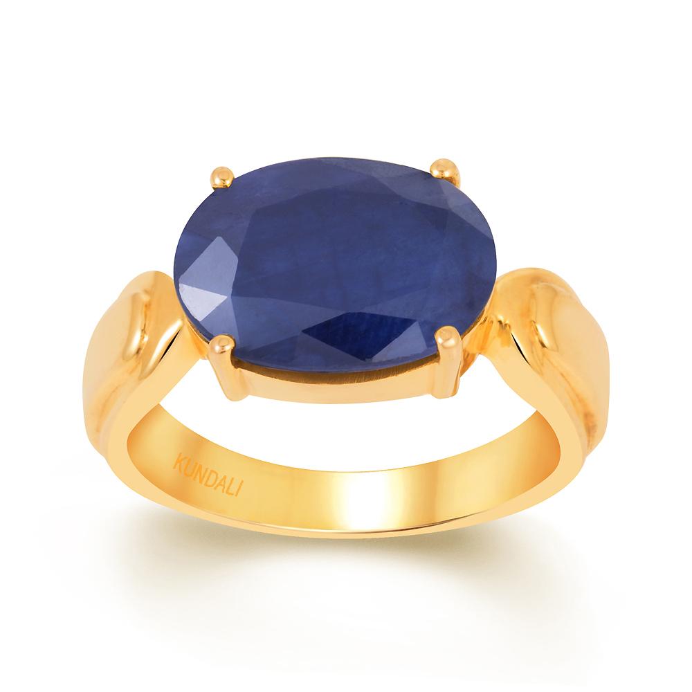 Timeless Blue Sapphire (Neelam) gold ring 2