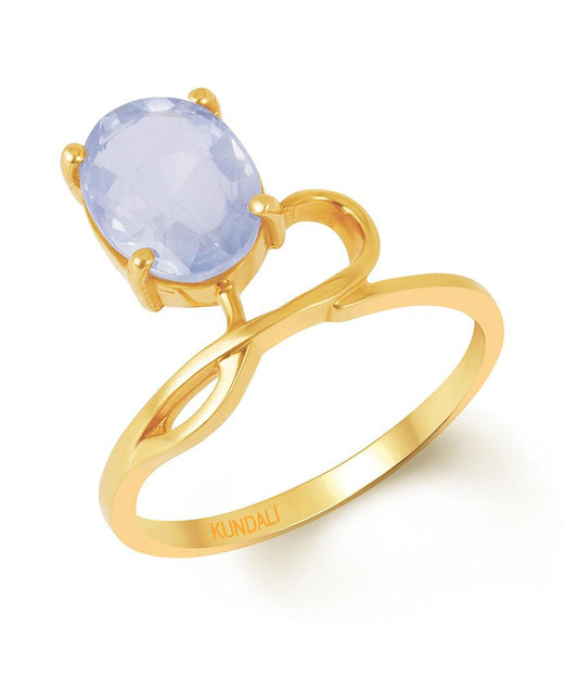 Chic Blue Sapphire (Neelam) gold ring 1