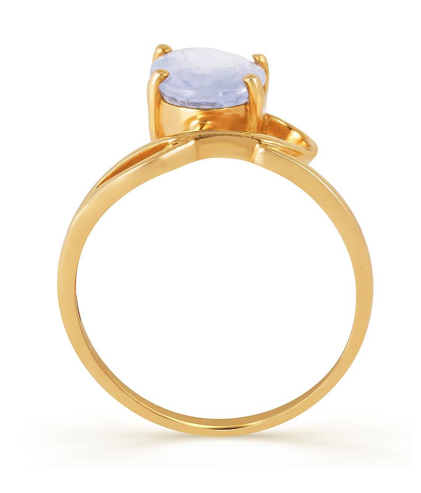 Chic Blue Sapphire (Neelam) gold ring 3