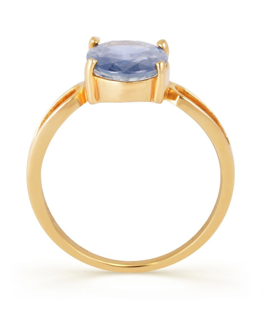 Diana Blue Sapphire (Neelam) gold ring 3