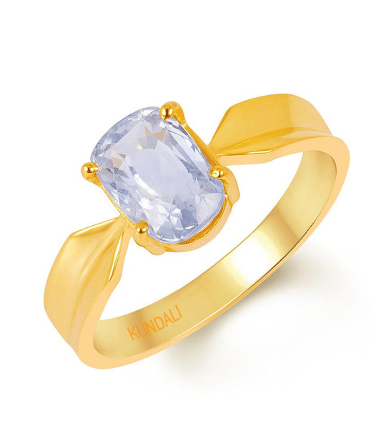 Classic Blue Sapphire (Neelam) gold ring 1