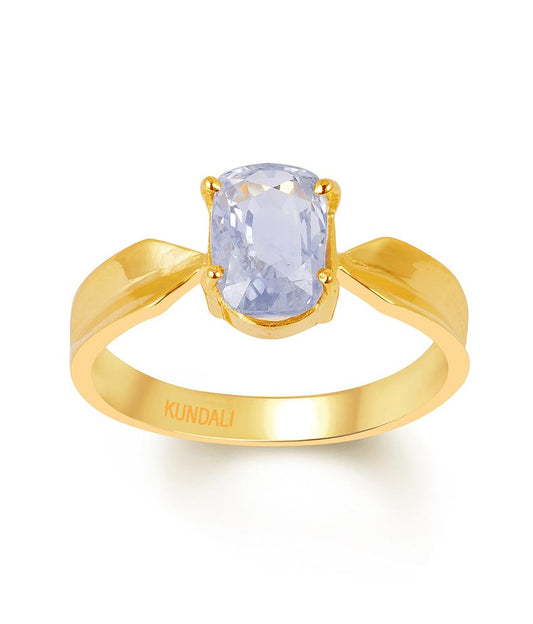 Classic Blue Sapphire (Neelam) gold ring 2