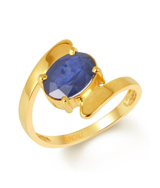 Dreamy Blue Sapphire (Neelam) gold ring 1