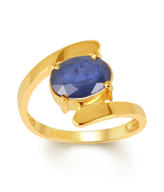 Dreamy Blue Sapphire (Neelam) gold ring 2