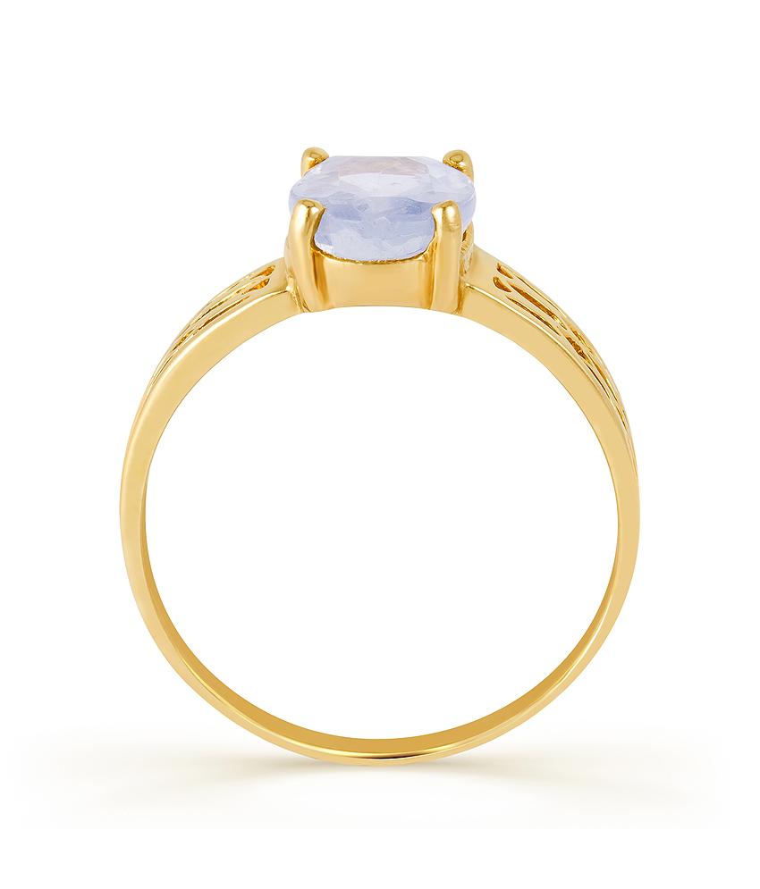 Azure Blue Sapphire (Neelam) gold ring 3