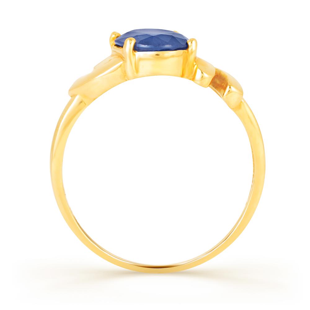 Promise Blue Sapphire (Neelam) gold ring 3