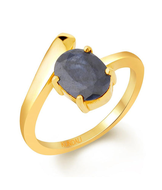 Soul Blue Sapphire (Neelam) gold ring 1