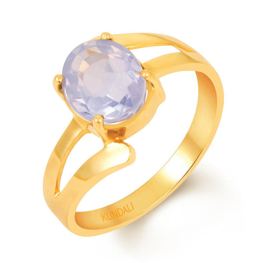 Elegant Blue Sapphire (Neelam) gold ring 1