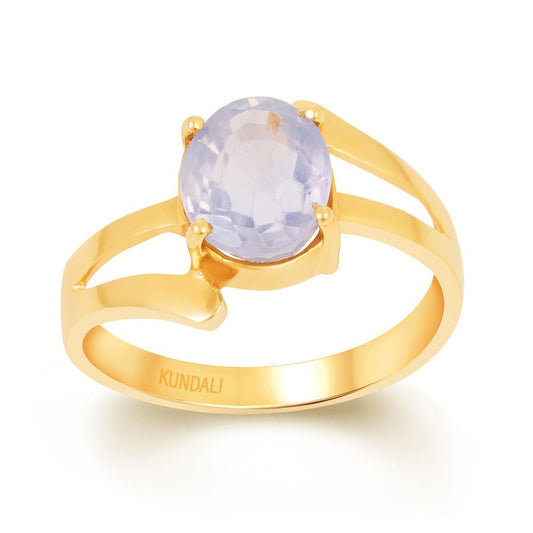 Elegant Blue Sapphire (Neelam) gold ring 2