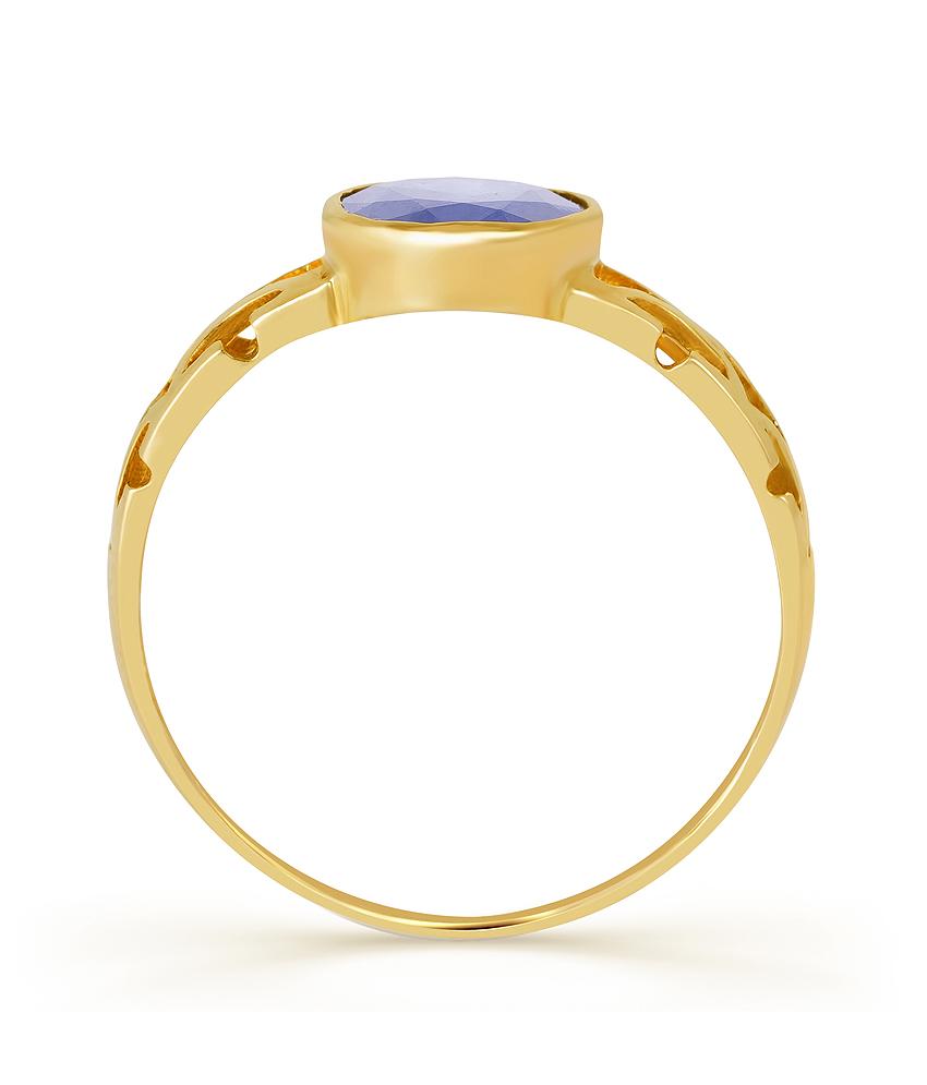 Harmony Blue Sapphire (Neelam) gold ring 3