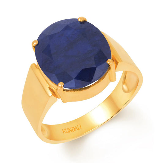 Czar Blue Sapphire (Neelam) gold ring 1