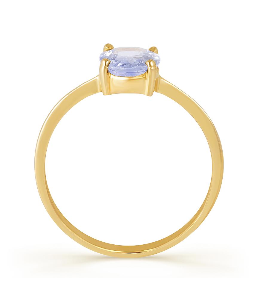 Elysa Blue Sapphire (Neelam) gold ring 3