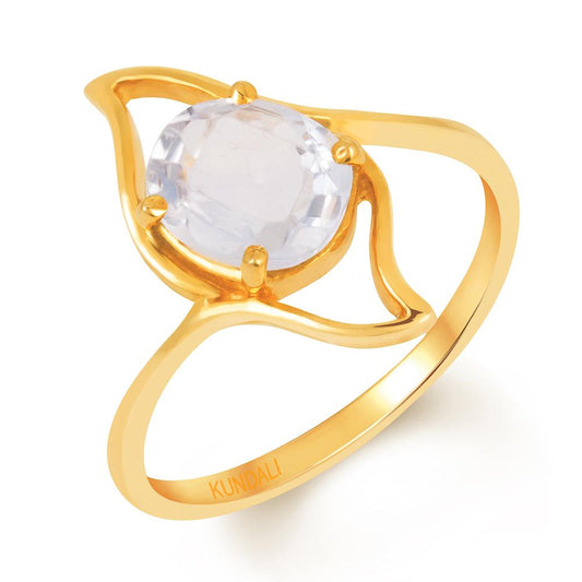 Mia Blue Sapphire (Neelam) gold ring 1