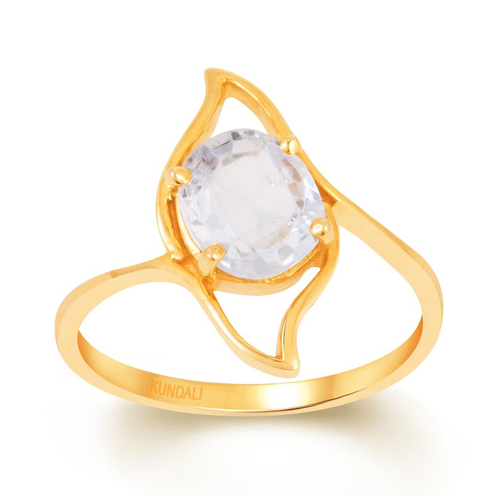 Mia Blue Sapphire (Neelam) gold ring 2