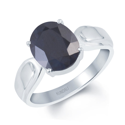 Timeless Blue Sapphire (Neelam) silver ring 1