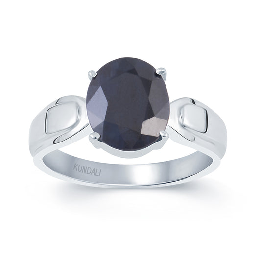 Timeless Blue Sapphire (Neelam) silver ring 2