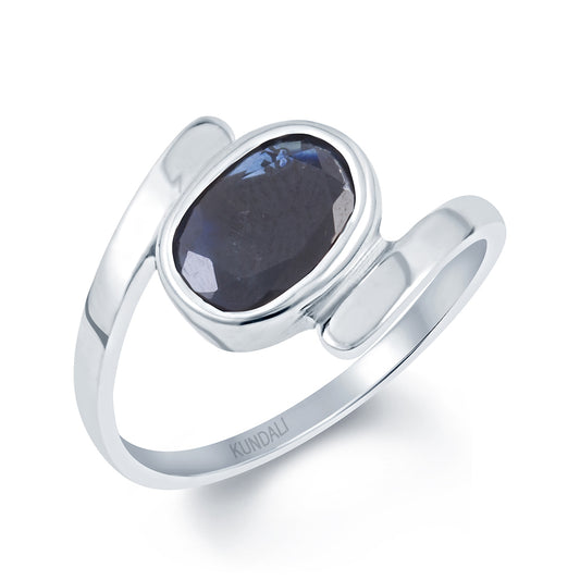 Dreamy Blue Sapphire (Neelam) silver ring 1