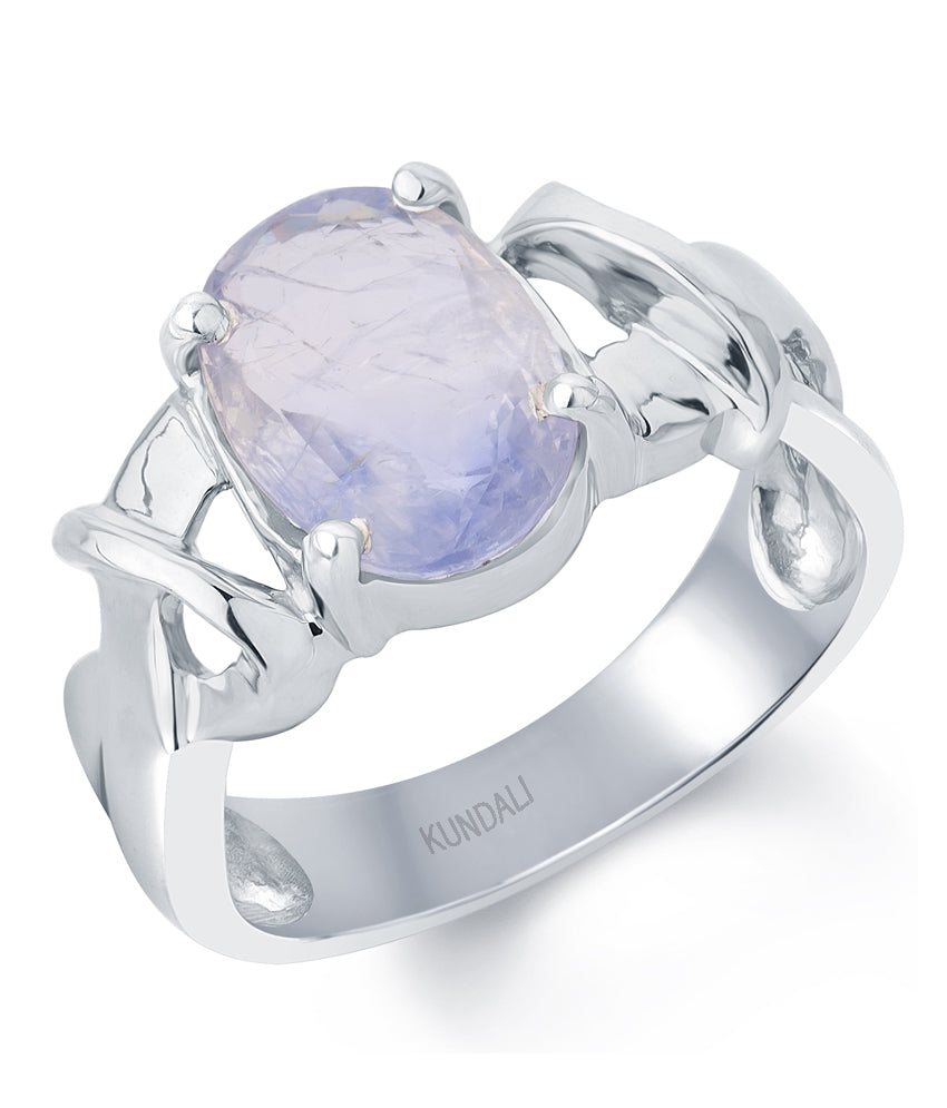 Marvel Blue Sapphire (Neelam) silver ring 1