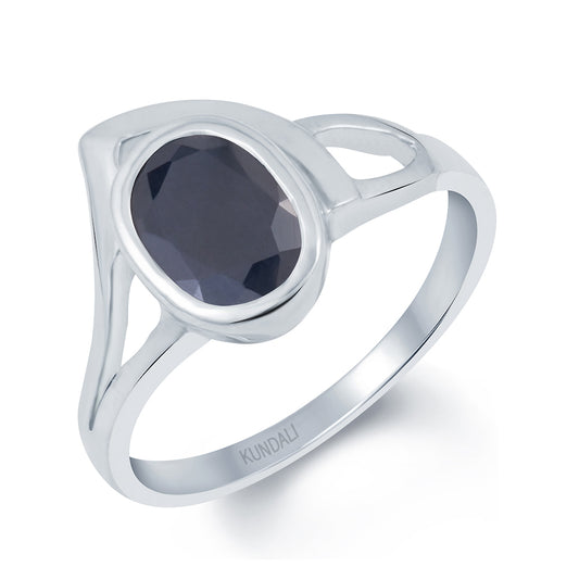 Inara Blue Sapphire (Neelam) silver ring 1