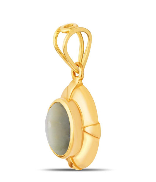 Passion Cats eye (Lehsuniya) gold pendant 2

