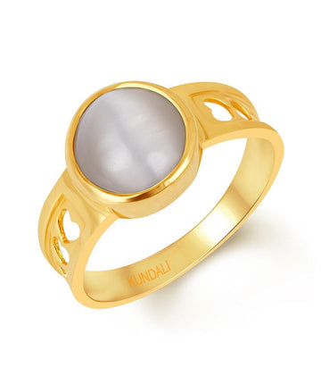 Heartband Cats eye (Lehsuniya) gold ring 1
