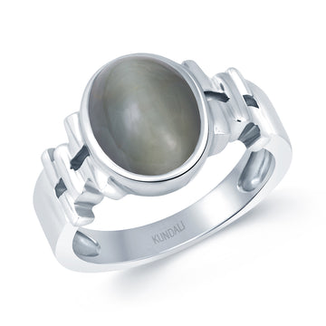 Aztec Cats eye (Lehsuniya) silver ring 1