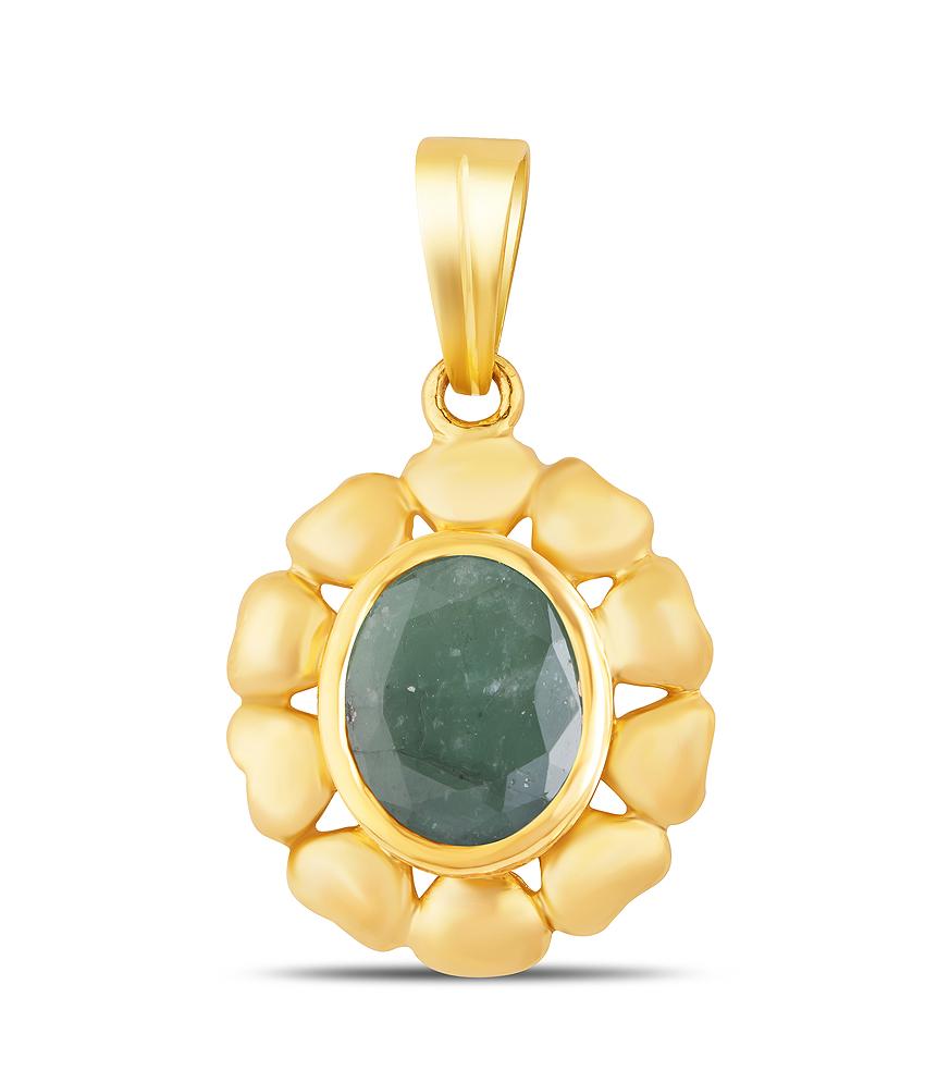 Passion Emerald (Panna) gold pendant 1

