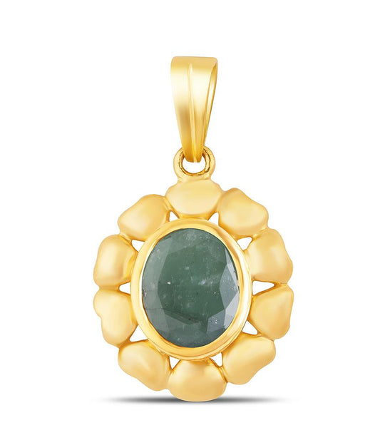 Passion Emerald (Panna) gold pendant 1

