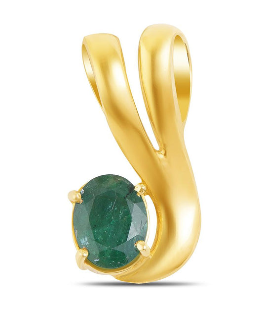 Ivy Emerald (Panna) gold pendant 1

