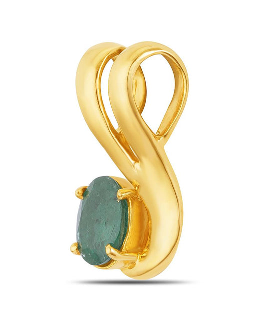 Ivy Emerald (Panna) gold pendant 2

