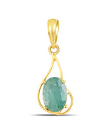 Amelia Emerald (Panna) gold pendant 1

