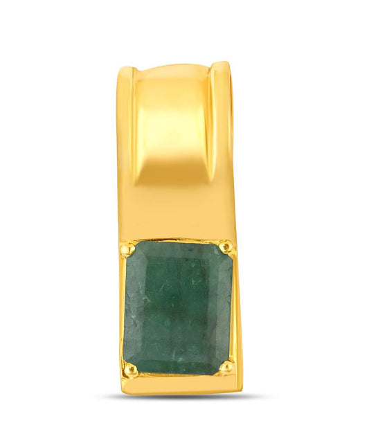 Sleek Emerald (Panna) gold pendant 1

