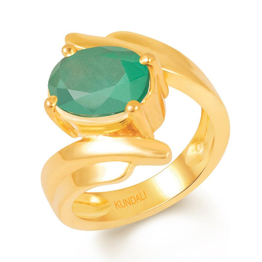 Vibrance Emerald (Panna) gold ring 1
