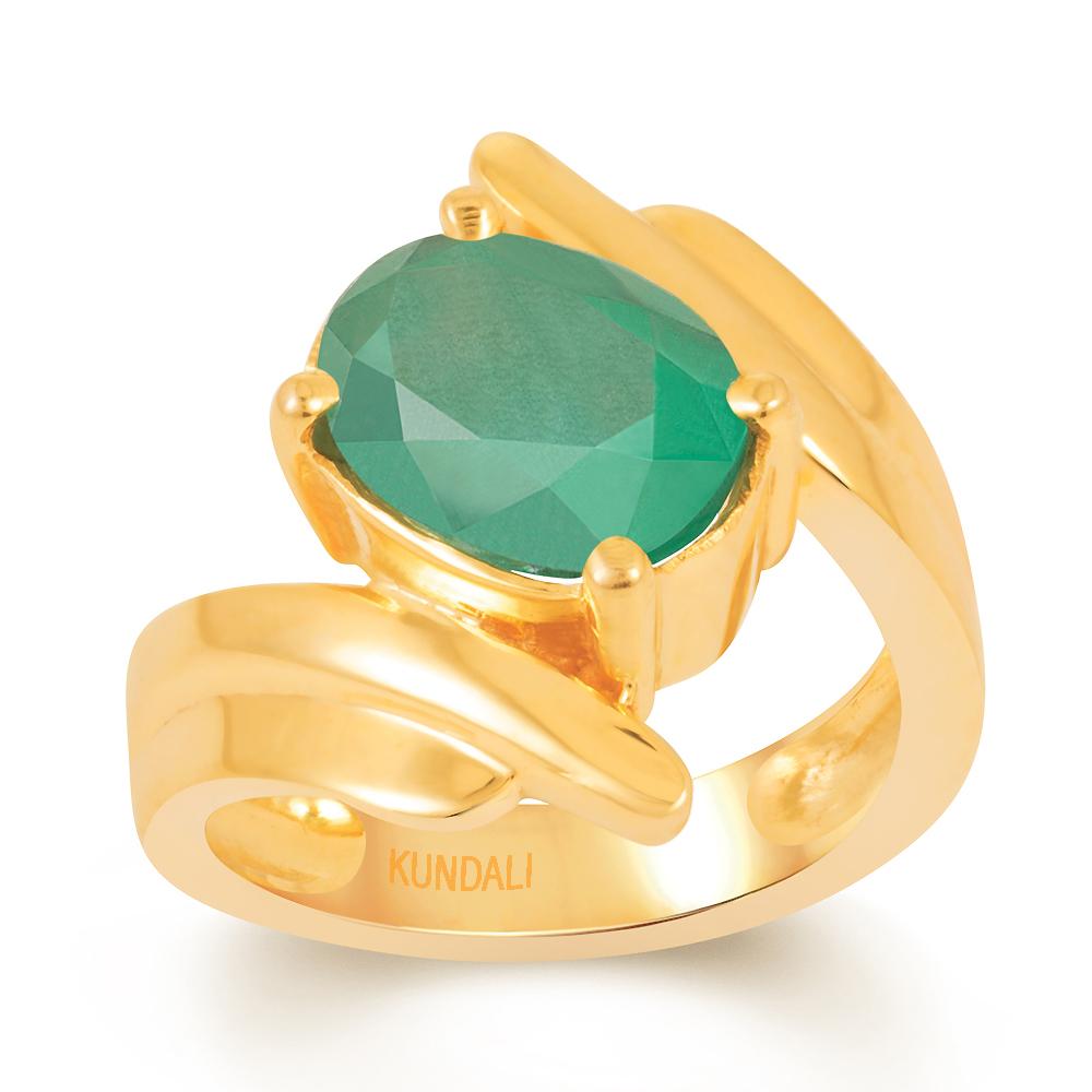 Vibrance Emerald (Panna) gold ring 2
