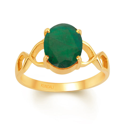 Infinity Emerald (Panna) gold ring 1
