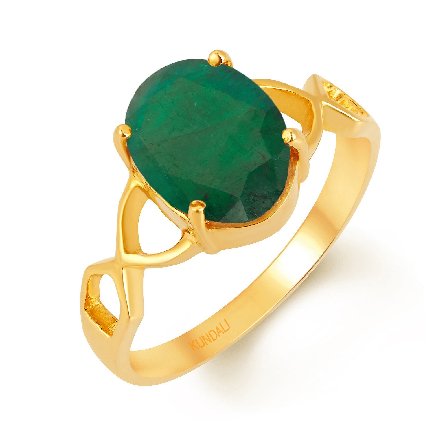 Infinity Emerald (Panna) gold ring 2
